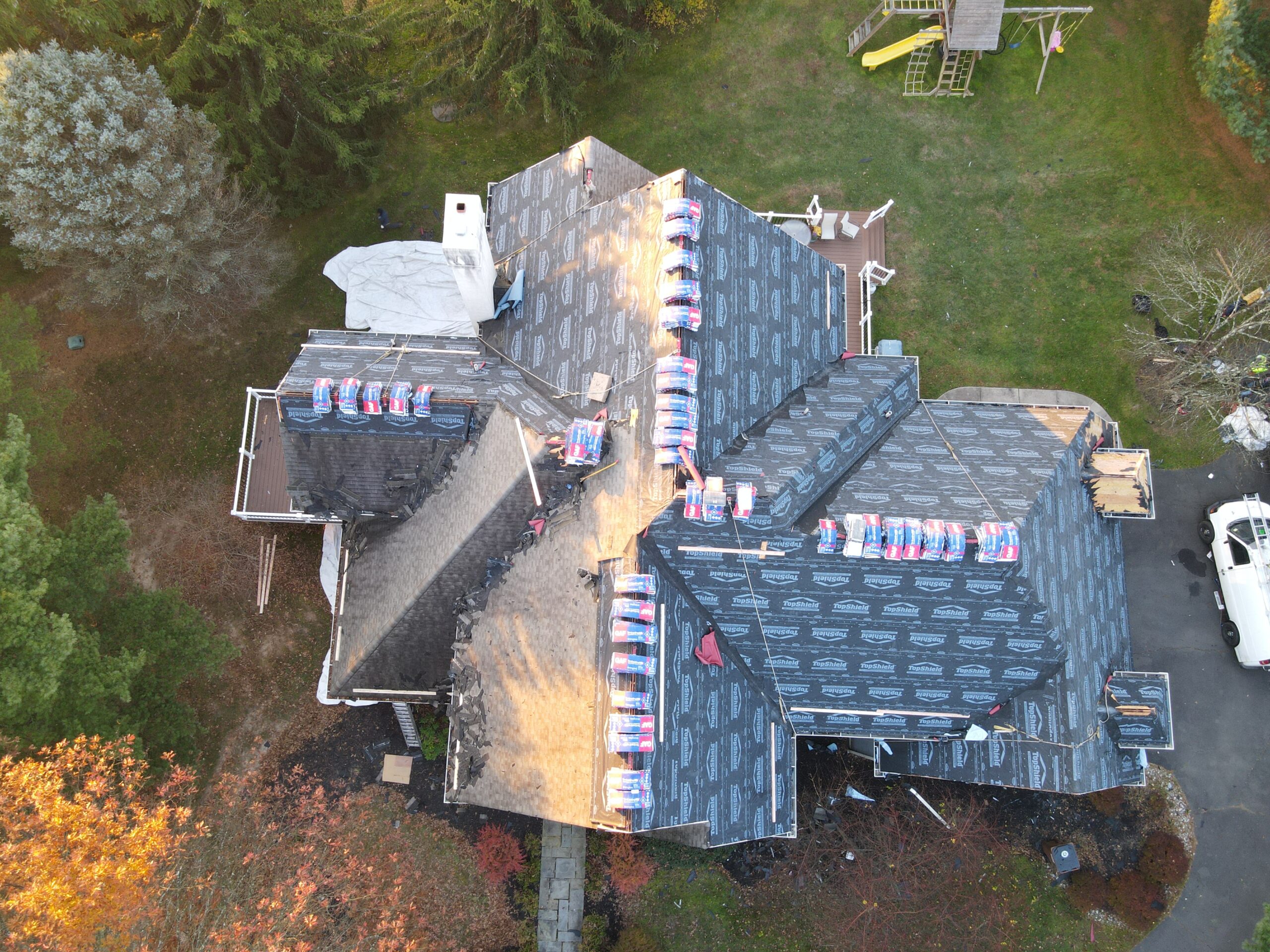 work getting done on house